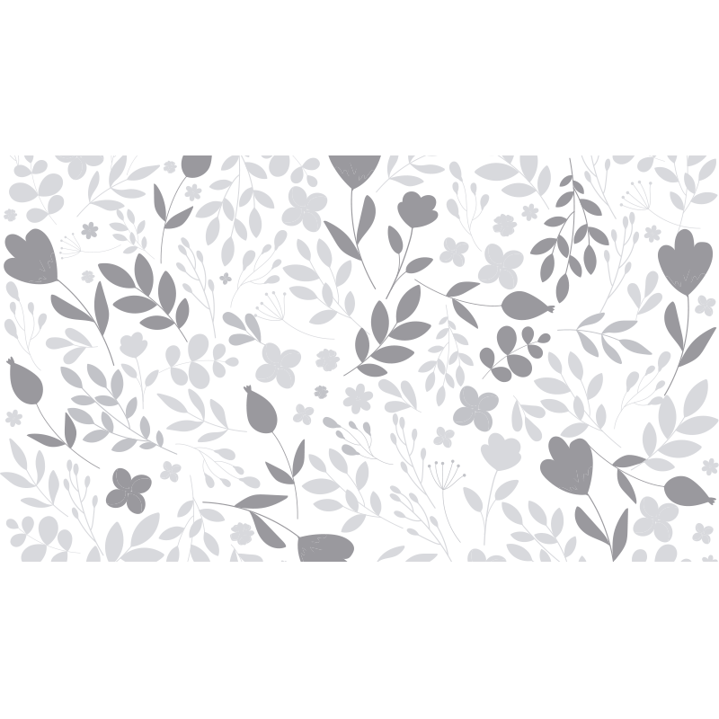 Tapis vinyle fleurs et plantes silhouette florale - TenStickers