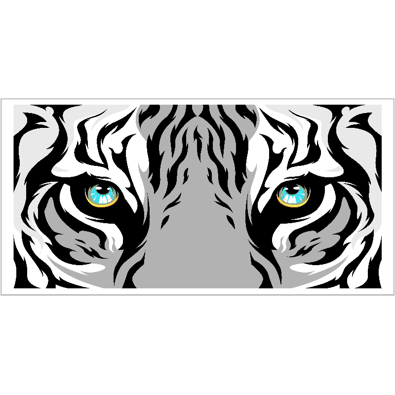 Tapis vinyle animal graphique du regard du tigre - TenStickers
