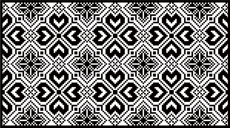 Tapis vinyle géométrique motif tribal monochrome - TenStickers