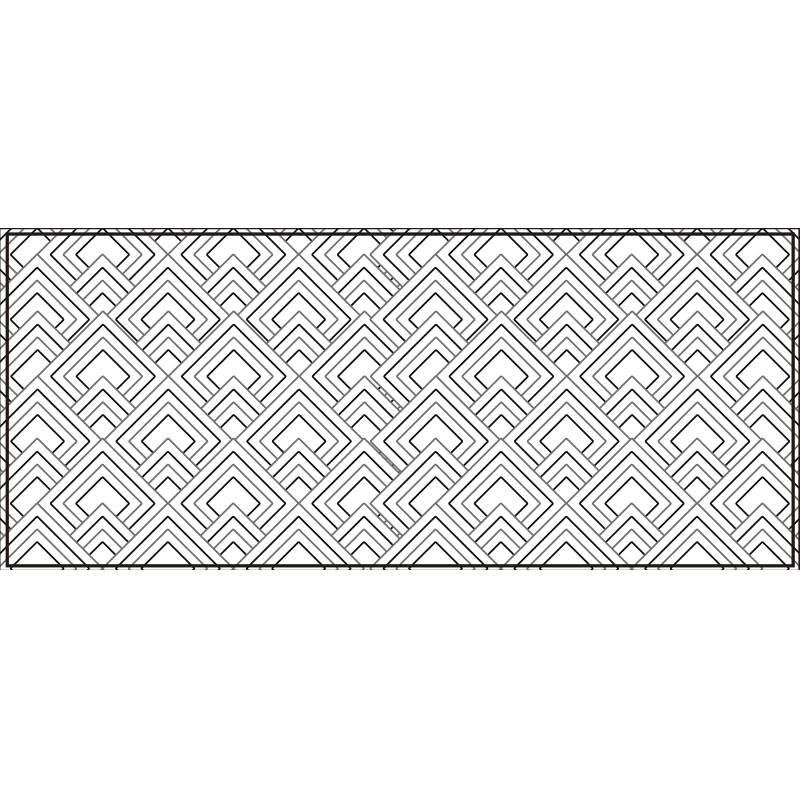 Tapis vinyle géométrique motif labyrinthe - TenStickers