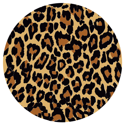 Tapis vinyle animal cercle de taches de léopard - TenStickers