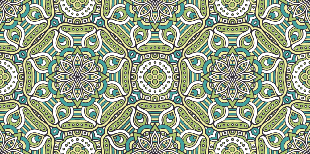 Tapis vinyle mandala à motifs mandala - TenStickers