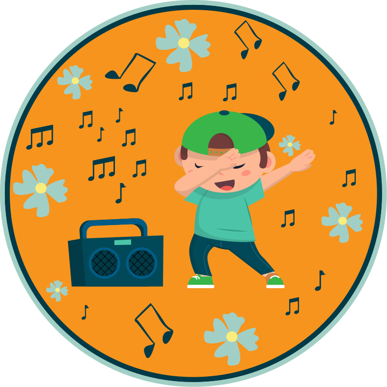 Tapis vinyle pour enfants imagerie de danse enfants - TenStickers