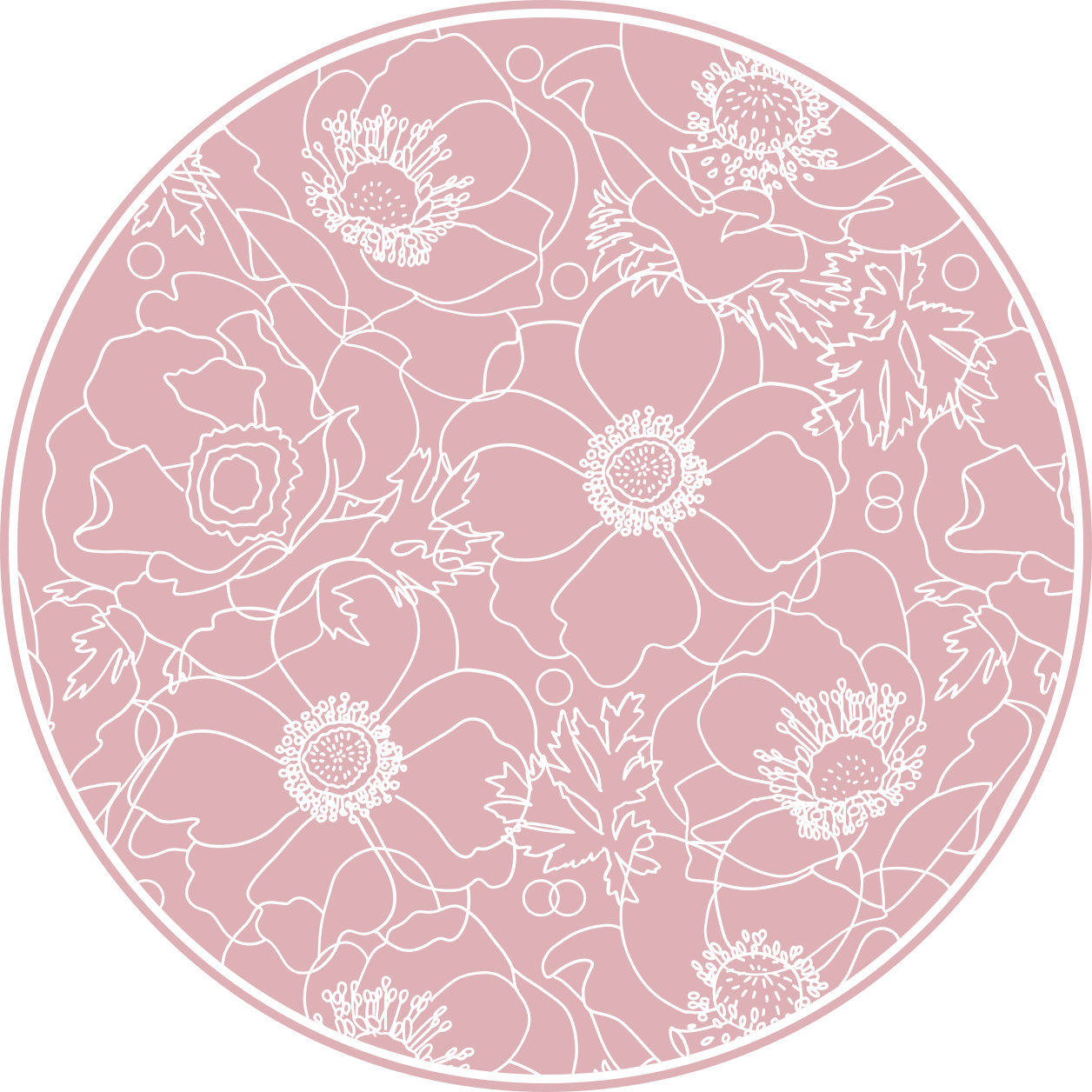 Tapis vinyle fleurs et plantes motif floral - TenStickers