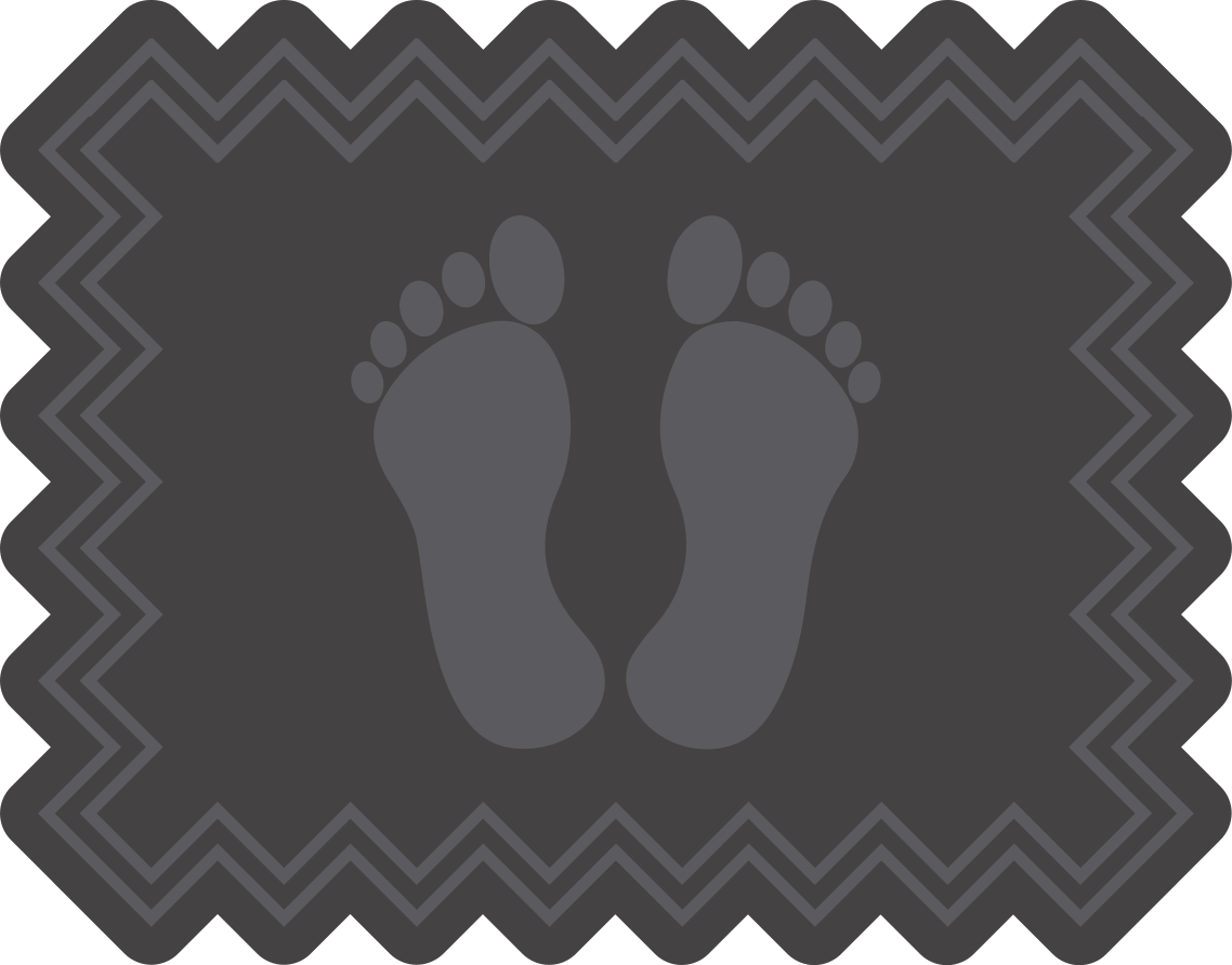 Tapis vinyle salle de bain tapis de bain empreintes - TenStickers
