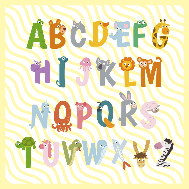 Tapis vinyle alphabet réalisation de l'alphabet - TenStickers