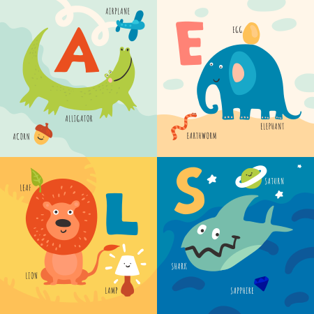 Tapis vinyle alphabet design d'apprentissage de l'alphabet - TenStickers