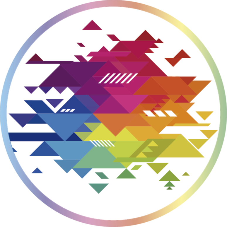 Tapis vinyle géométrique formes géométriques colorées - TenStickers