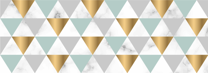 Tapis vinyle géométrique mosaïque de triangles  - TenStickers