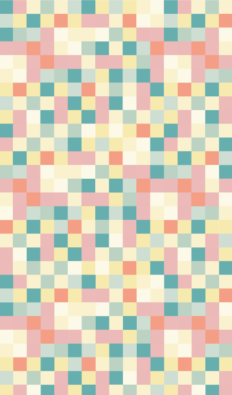 Tapis vinyle rayures grille multicolore - TenStickers