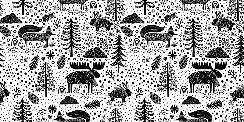 Tapis vinyle autres tapis faune scandinave - TenStickers