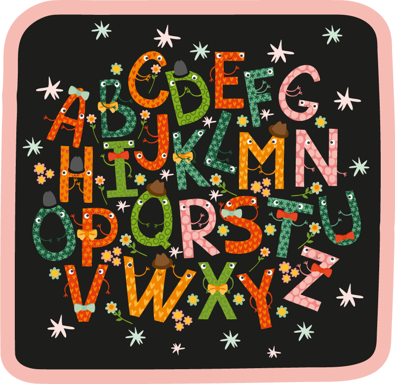 Tapis vinyle alphabet enchantement alphabétique - TenStickers