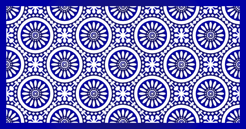 Tapis vinyle mandala motif mandala circulaire - TenStickers