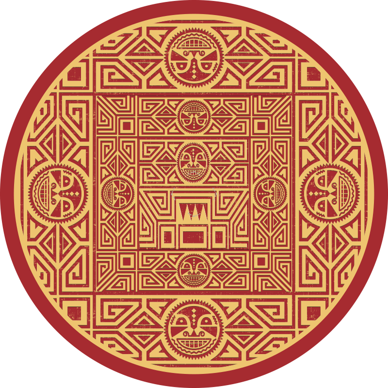 Tapis vinyle mandala tribal - TenStickers
