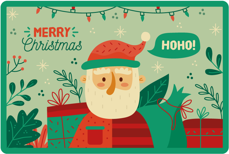 Tapis vinyle noël illustration festive de noël - TenStickers