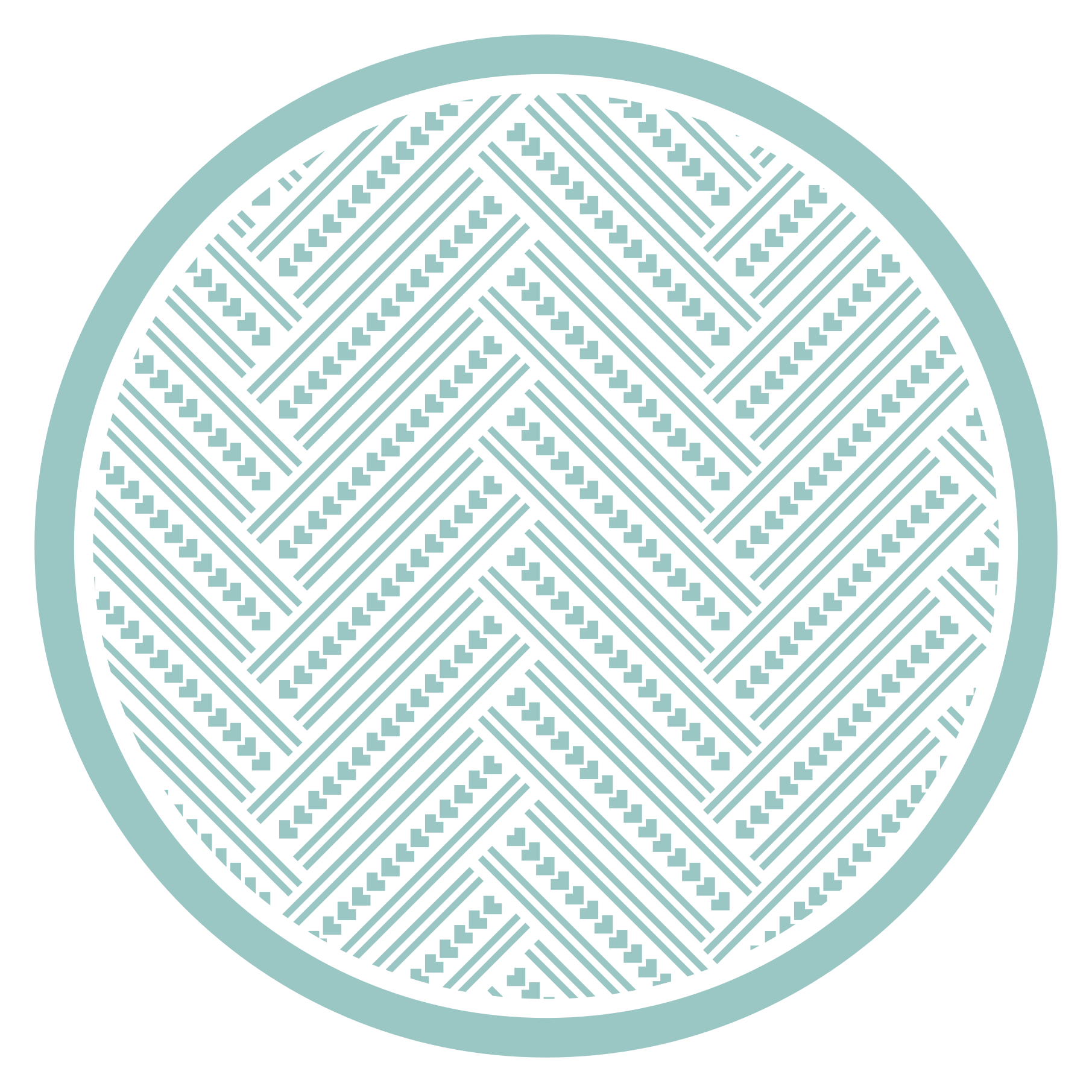 Tapis vinyle géométrique rond - TenStickers