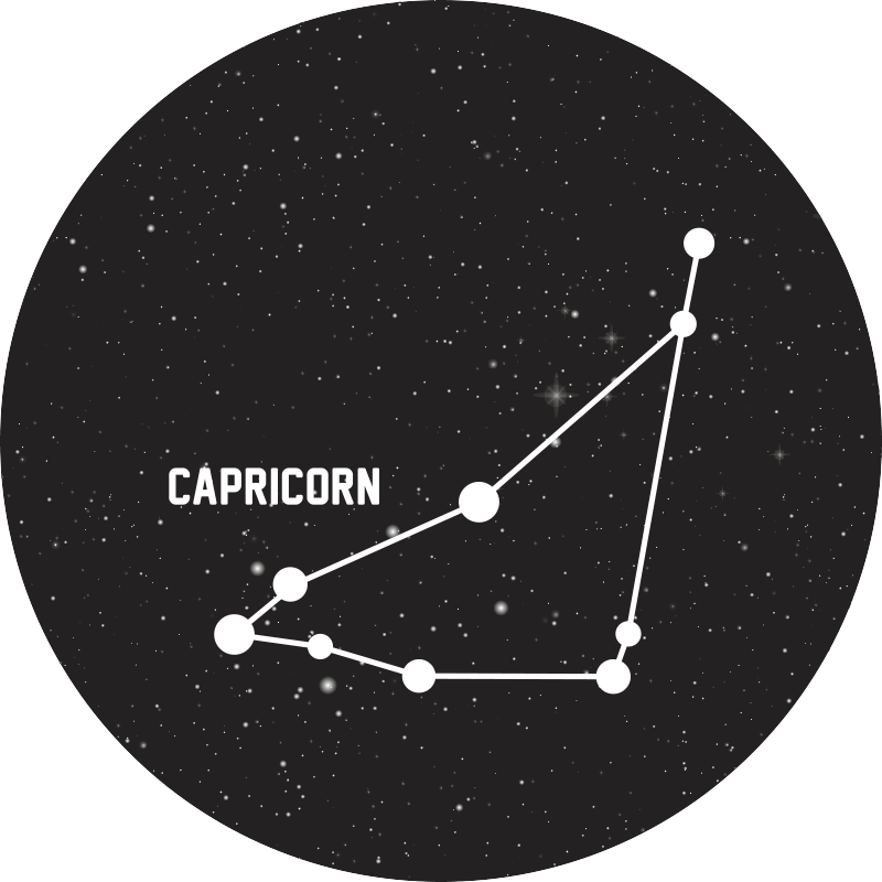Tapis vinyle étoile constellation du capricorne - TenStickers