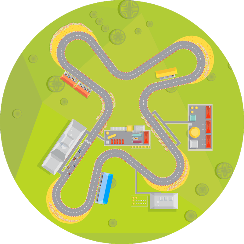 Tapis vinyle route piste ludique - TenStickers