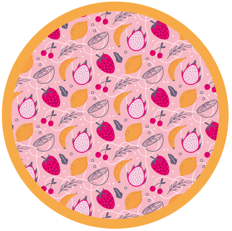 Tapis vinyle animal délice fruité - TenStickers