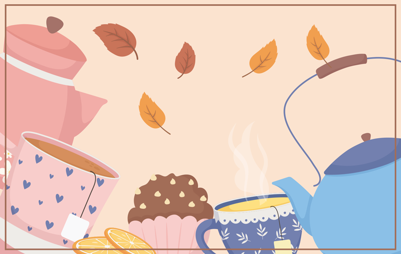 Tapis vinyle fleurs et plantes illustration théière - TenStickers