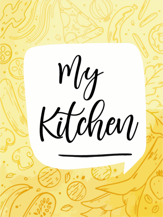 Tapis vinyle cuisine mon écrit culinaire - TenStickers