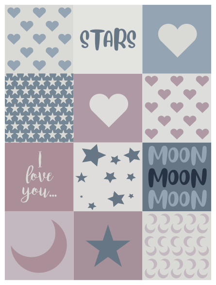 Tapis vinyle autres tapis je t'aime lune - TenStickers