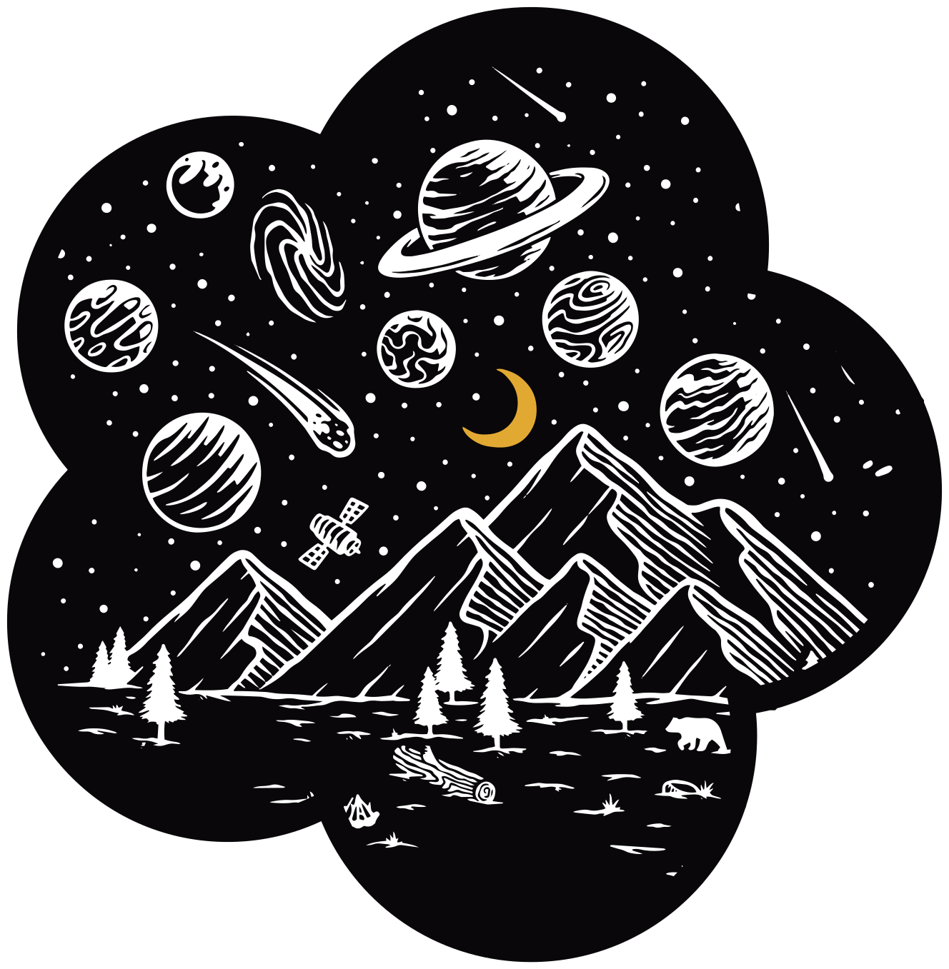 Tapis vinyle jeux scène d'aventure spatiale - TenStickers