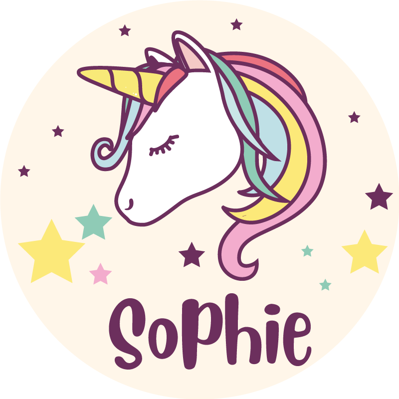 Tapis vinyle personnalisé illustration licorne - TenStickers