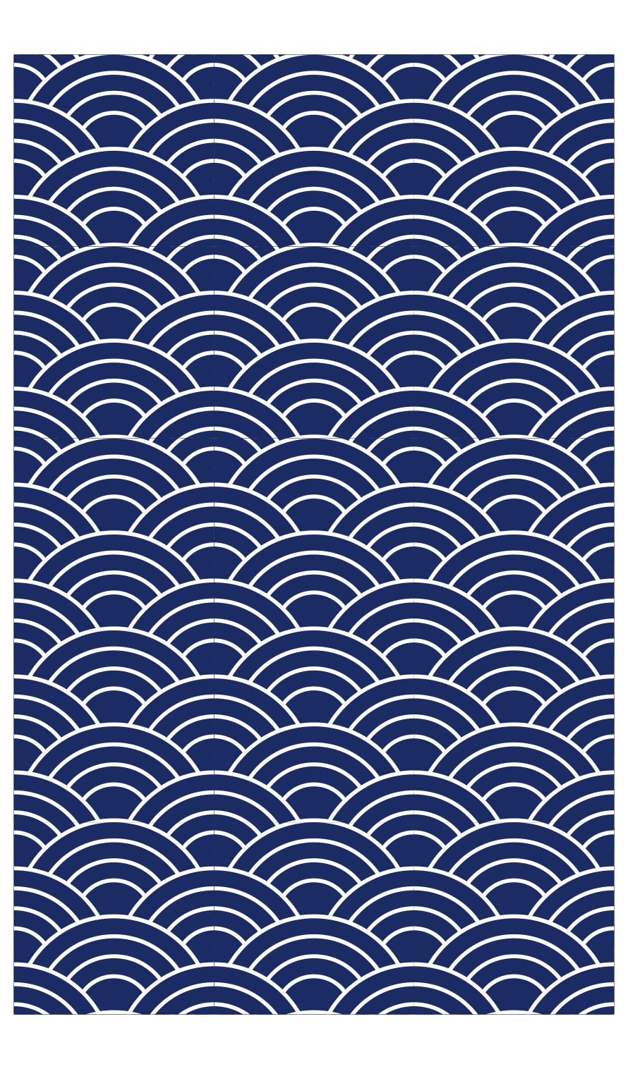 Tapis vinyle géométrique motif de lignes ondulées - TenStickers