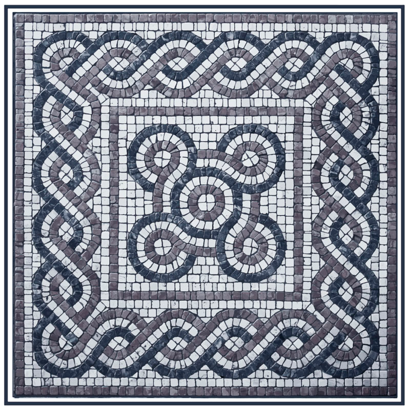 Tapis mosaique vinyle conception complexe en mosaïque - TenStickers