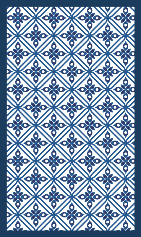 Tapis vinyle carreaux de ciment motif carrelage - TenStickers