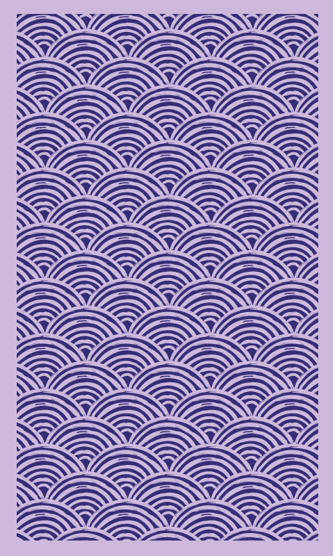 Tapis vinyle géométrique motif de lignes ondulées - TenStickers
