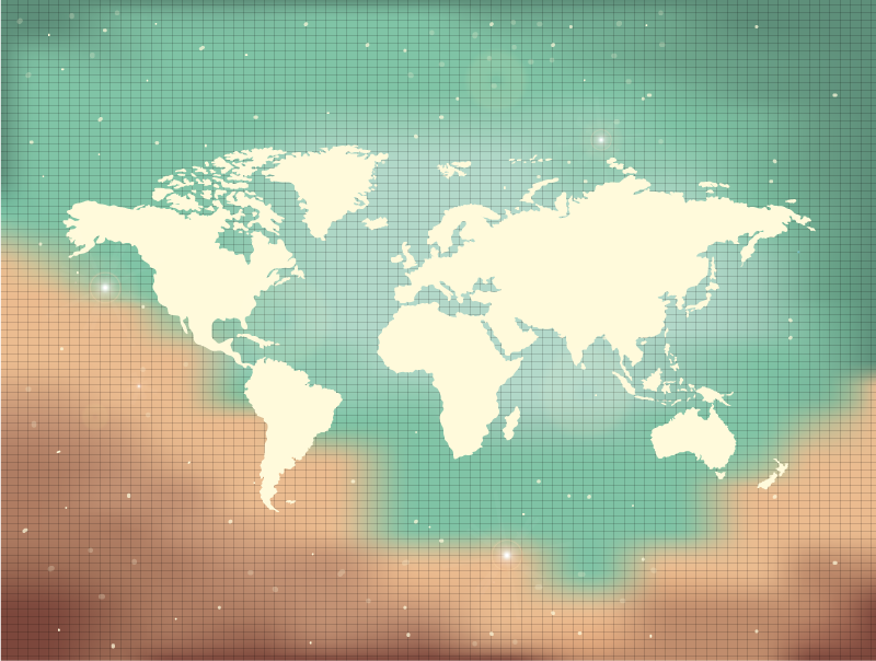 Tapis vinyle carte du monde illustration carte du monde - TenStickers