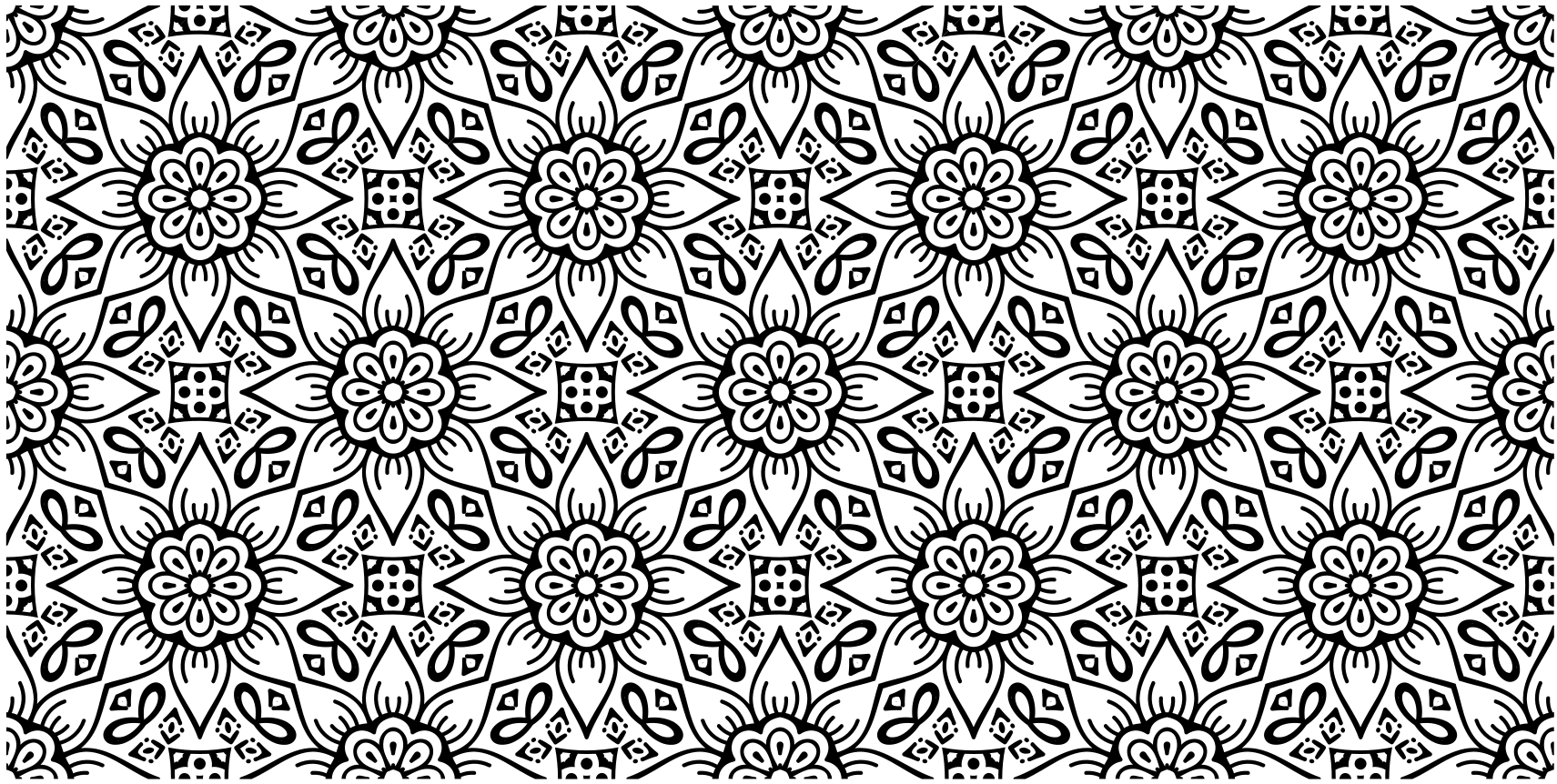 Tapis vinyle mandala motif botanique - TenStickers