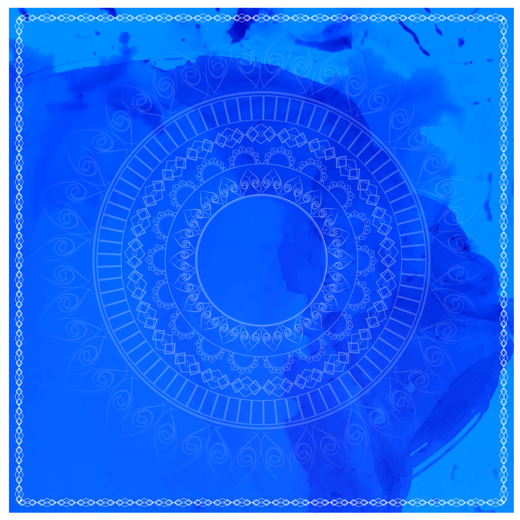 Tapis vinyle mandala cercle de méditation mandala - TenStickers