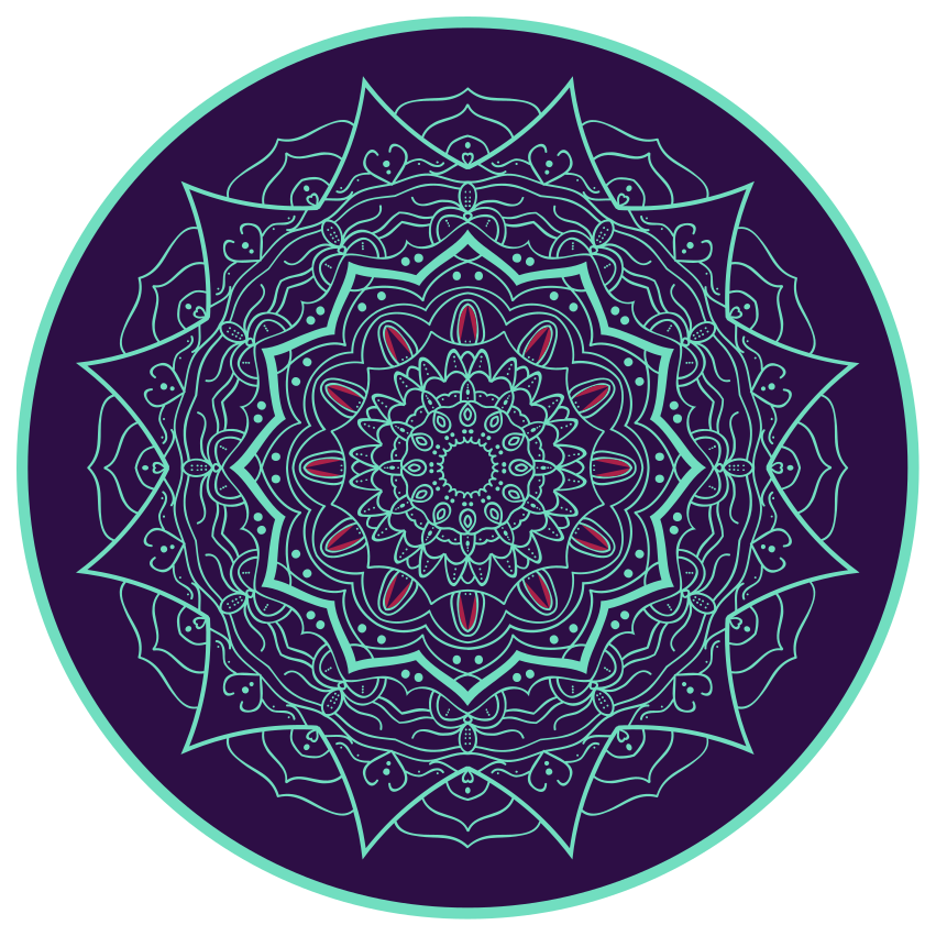 Tapis vinyle mandala design cercle mandala - TenStickers