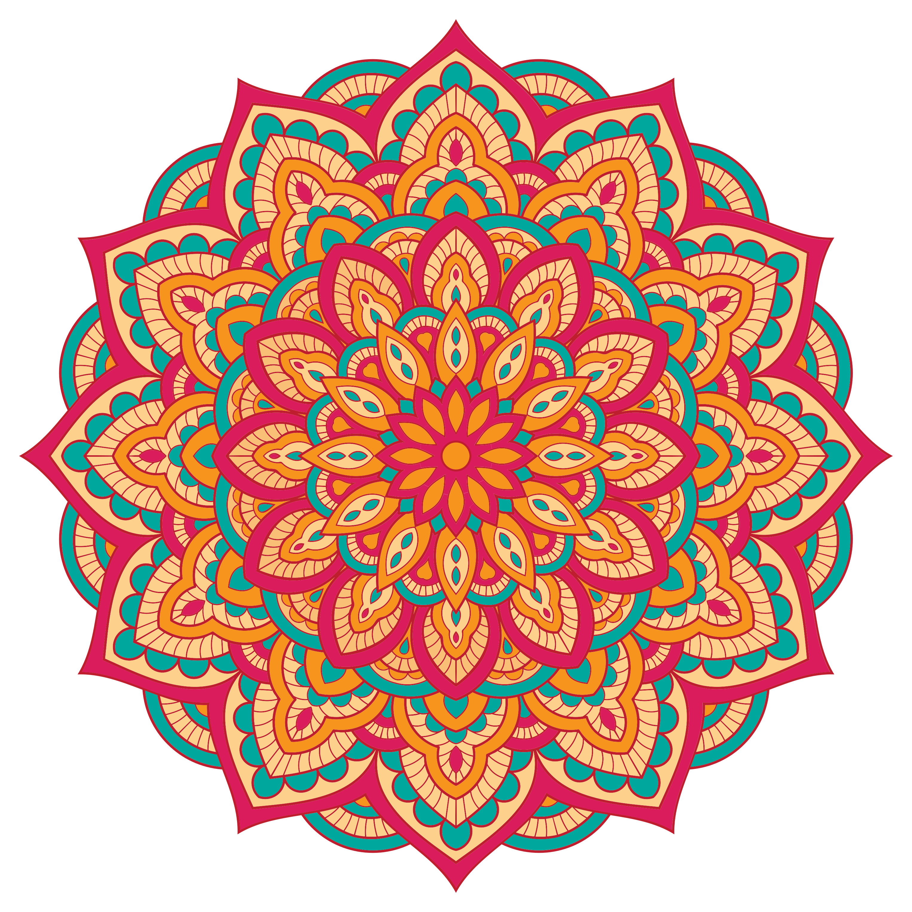 Tapis vinyle mandala conception de couleurs vibrantes - TenStickers