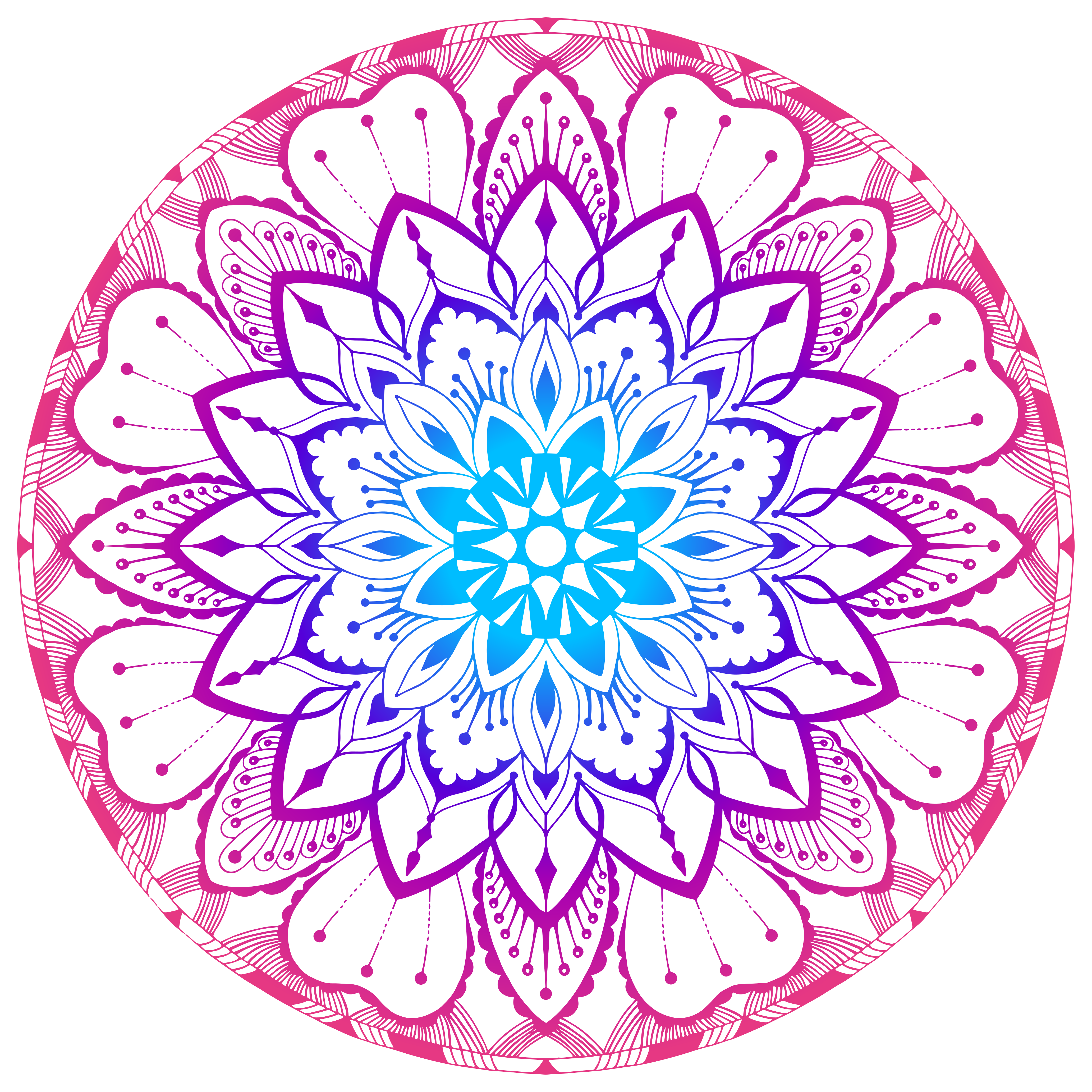 Tapis vinyle mandala disque motif mandala - TenStickers