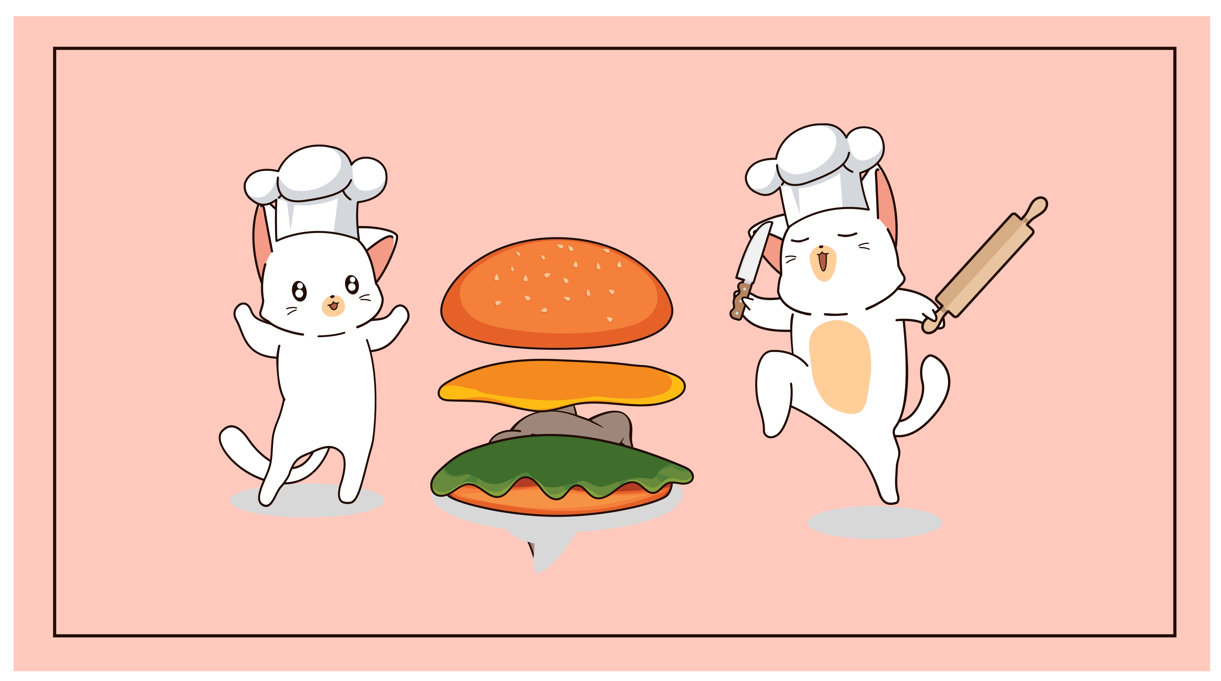Tapis vinyle pour enfants joyeux compagnons de cuisine - TenStickers