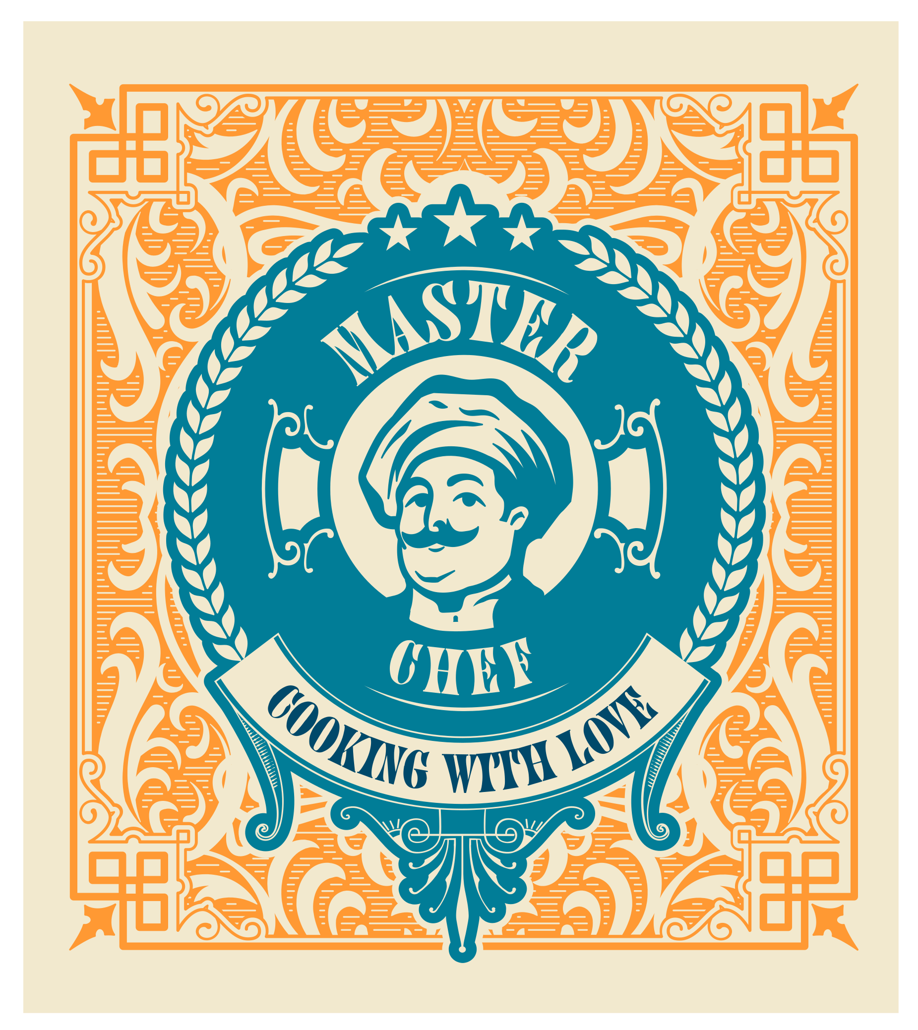 Tapis vinyle citation amour du grand chef - TenStickers