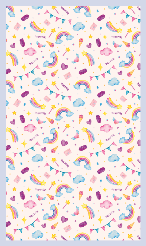 Tapis vinyle pour enfants images fantaisistes de l'enfance - TenStickers