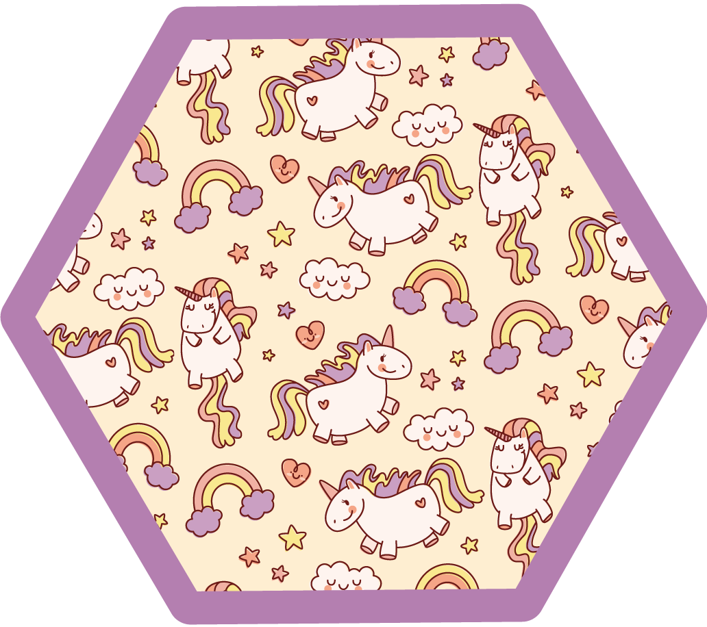 Tapis vinyle pour enfants terrain de jeu licorne - TenStickers