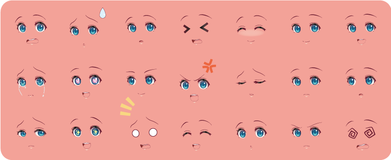 Tapis vinyle pour enfants activité des visages émotifs - TenStickers