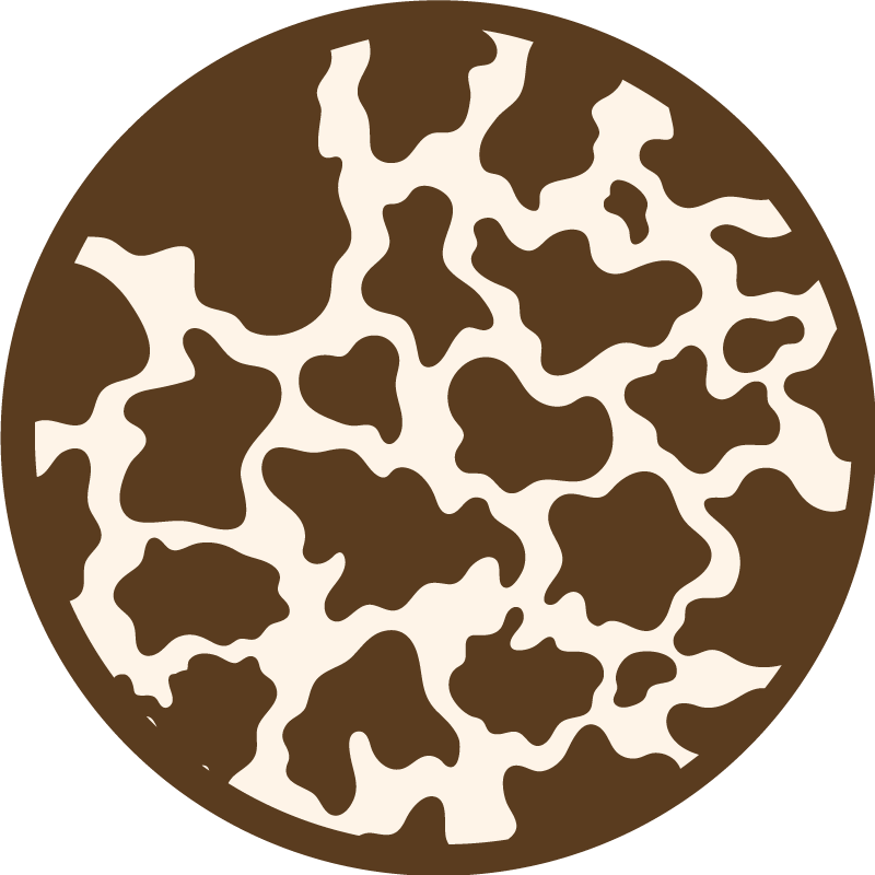 Tapis vinyle animal peau de vache circulaire - TenStickers