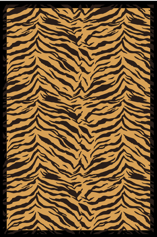 Tapis vinyle animal motif à rayures de tigre - TenStickers