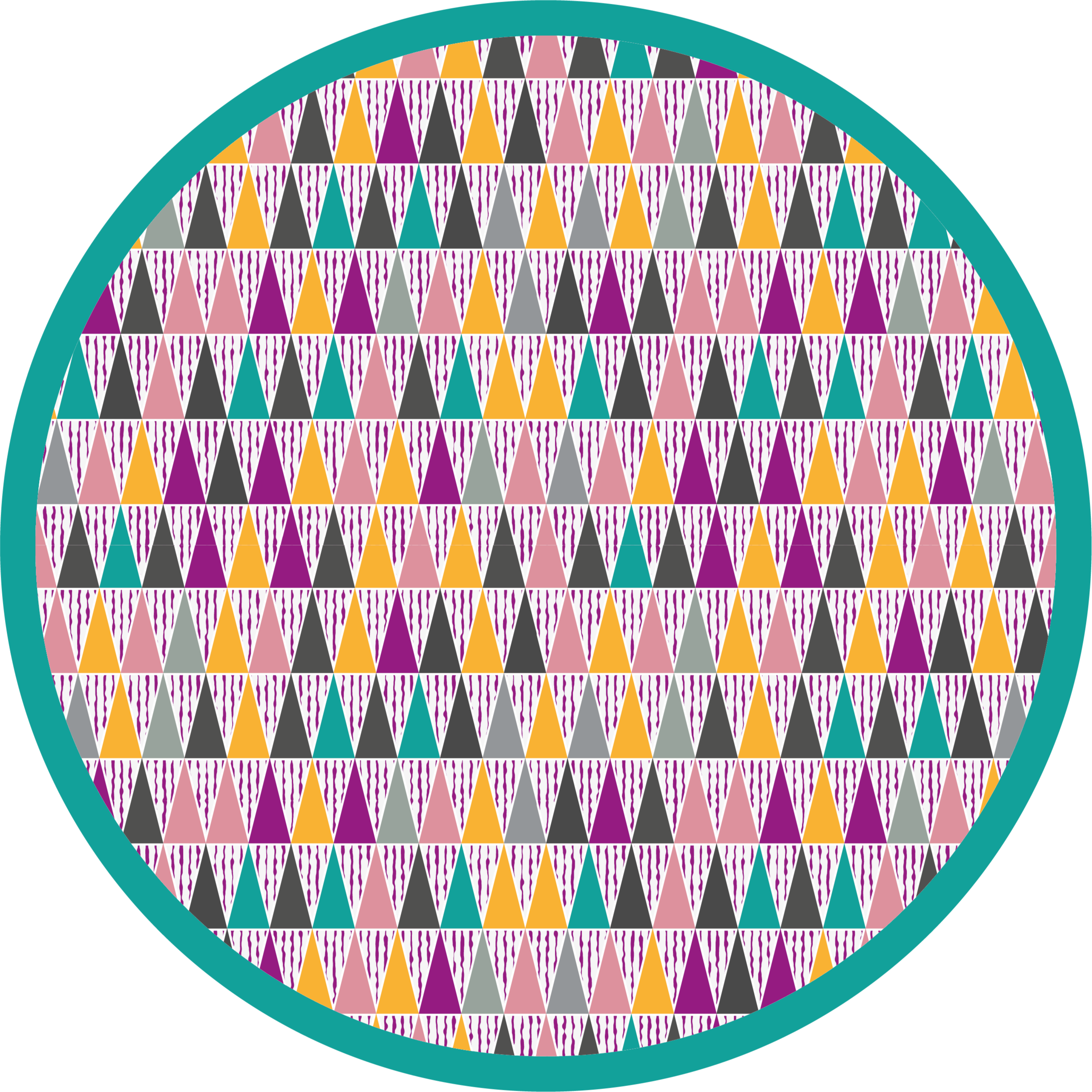 Tapis vinyle géométrique motifs triangulaires - TenStickers