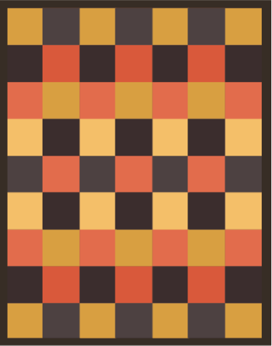 Tapis vinyle géométrique damier géométrique - TenStickers