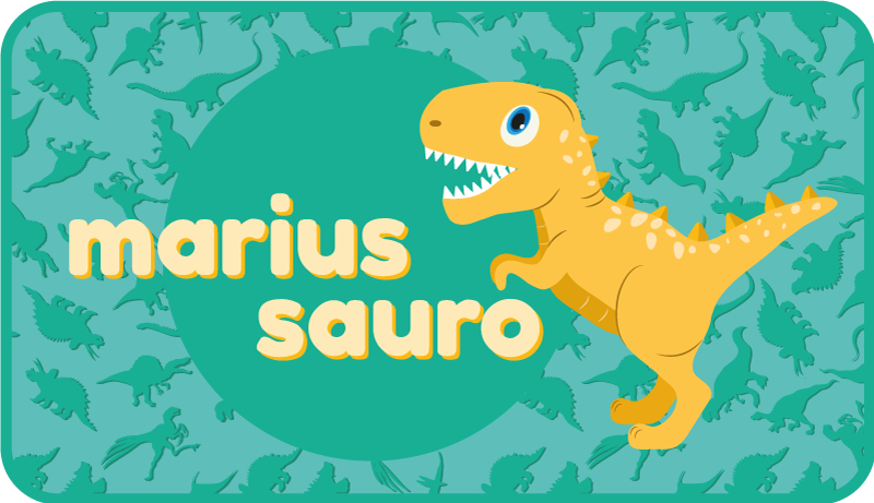 Tapis vinyle pour enfants dinosaure personnalisé - TenStickers