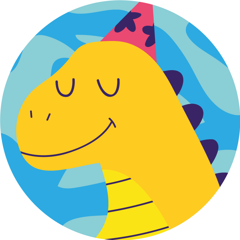 Tapis vinyle pour enfants thème fête dinosaure - TenStickers