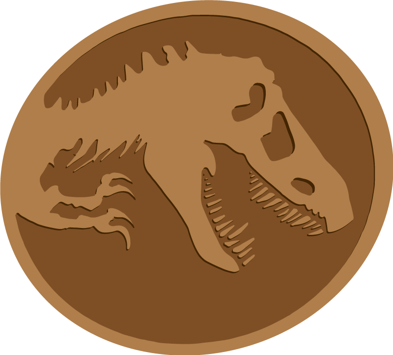 Tapis vinyle animal représentation d'un fossile de dinosaure - TenStickers